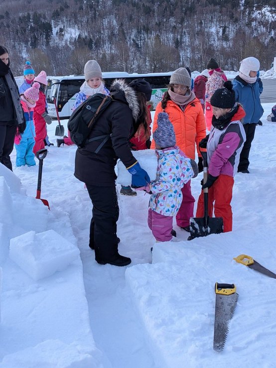 Construction de l'igloo