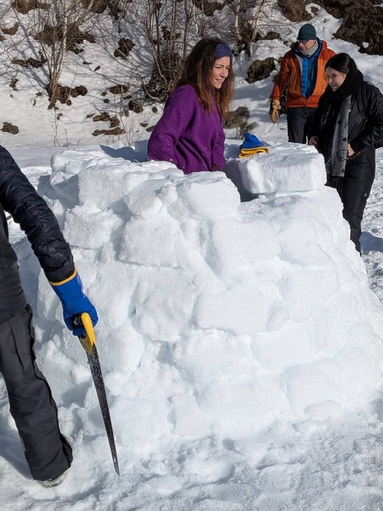 Construction de l'igloo